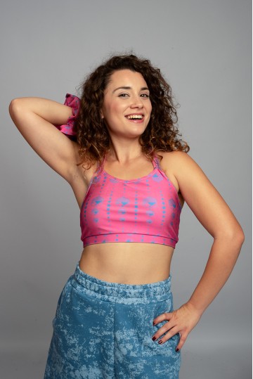 TOP Αθλητικό Μπουστάκι Ροζ-μπλε Sparagouay 