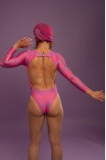 FUCHSIA DROPS Ολόσωμο μακρυμάνικο μαγιό