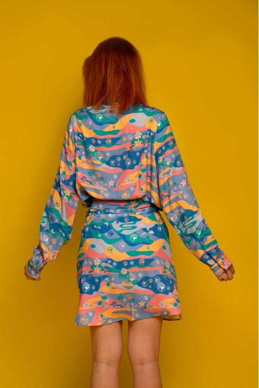 LongSleeve Πουκάμισο Rainbow Cocktail all over