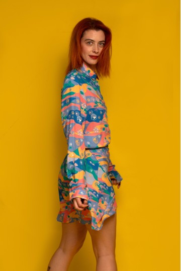LongSleeve Πουκάμισο Rainbow Cocktail all over