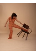 Παντελόνα Δίχτυ Καμπάνα Tulle Orange Sempreviva