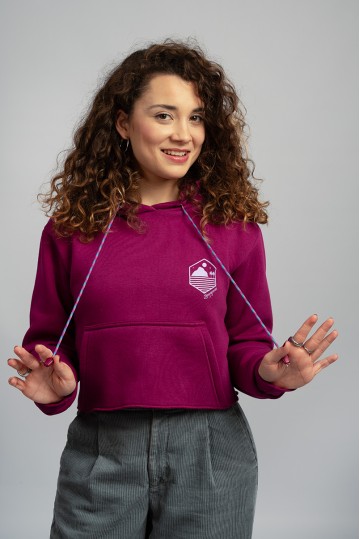 Sparagouay Crop Hodie Magenta