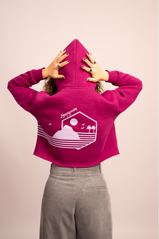 Sparagouay Crop Hodie Magenta