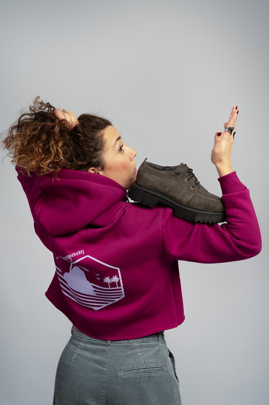 Sparagouay Crop Hodie Magenta