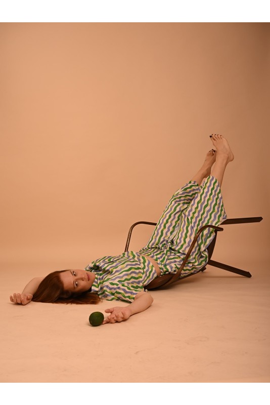 Crop Shirt OCTOPUS-GREEN CIEL 
