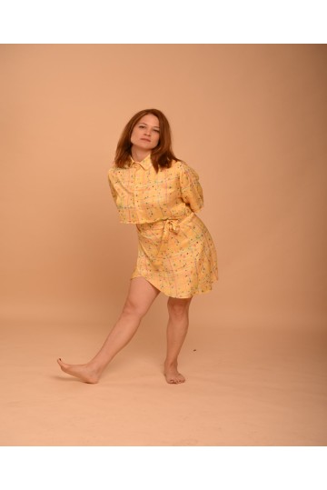 Crop Shirt Yellow Sempreviva