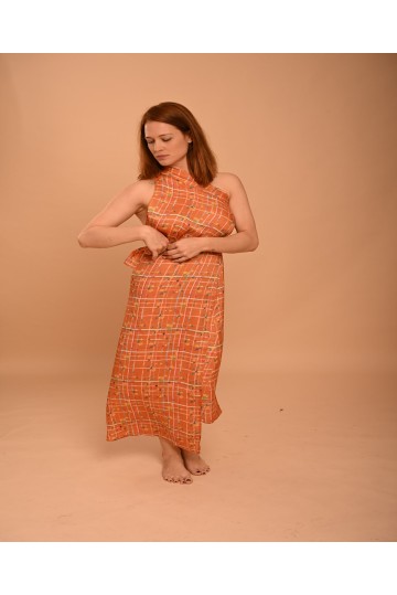Polymorphic Skirt Orange Sempreviva