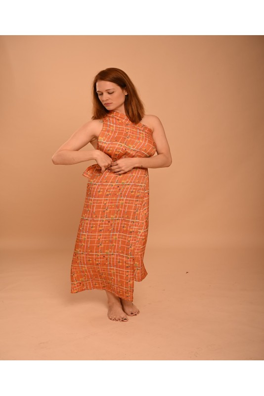 Polymorphic Skirt Orange Sempreviva