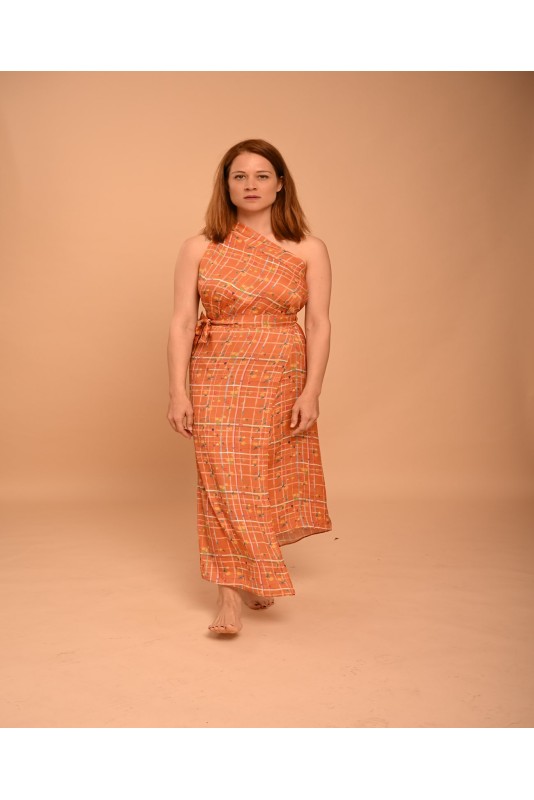 Polymorphic Skirt Orange Sempreviva