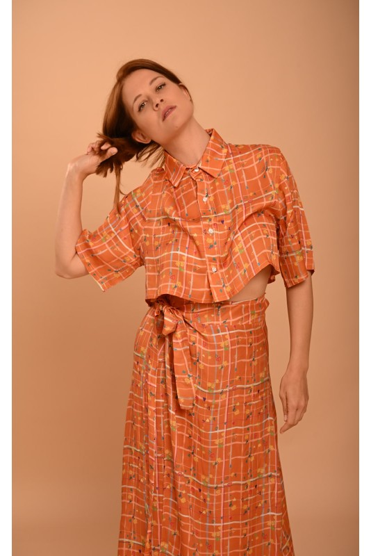 Crop Shirt Orange Sempreviva