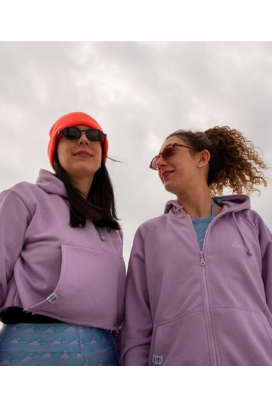 Zipped Hoodie Lilac