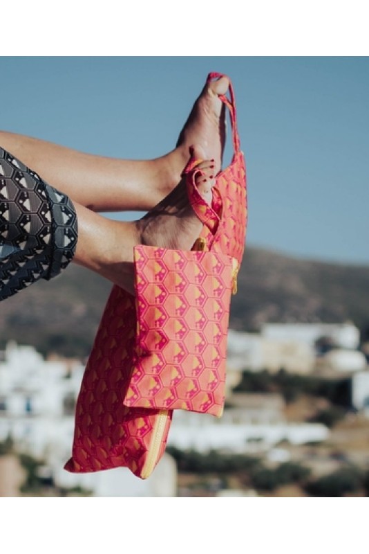 Big Handbag Fuchsia-Orange