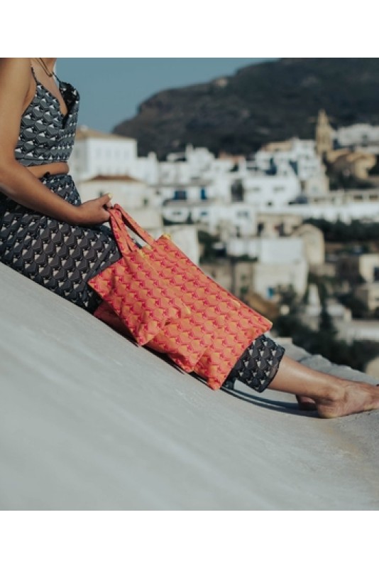 Big Handbag Fuchsia-Orange