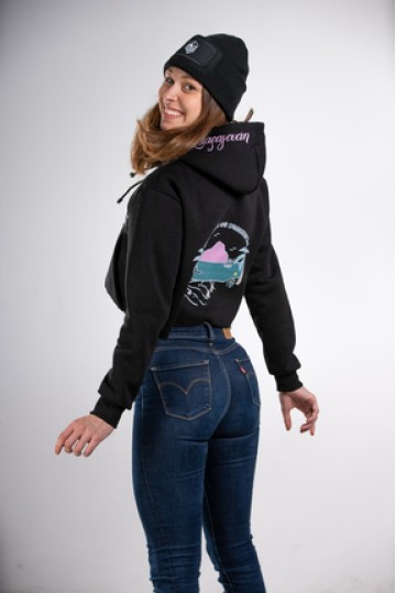 Crop Black Sparagouay Hoodie