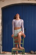 Ciel & Orange Long Sleeve Top