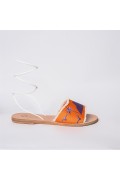 LEATHER SANDAL - Cord Orange - Sparagouay Custom