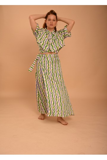 Crop Shirt OCTOPUS-GREEN CIEL 