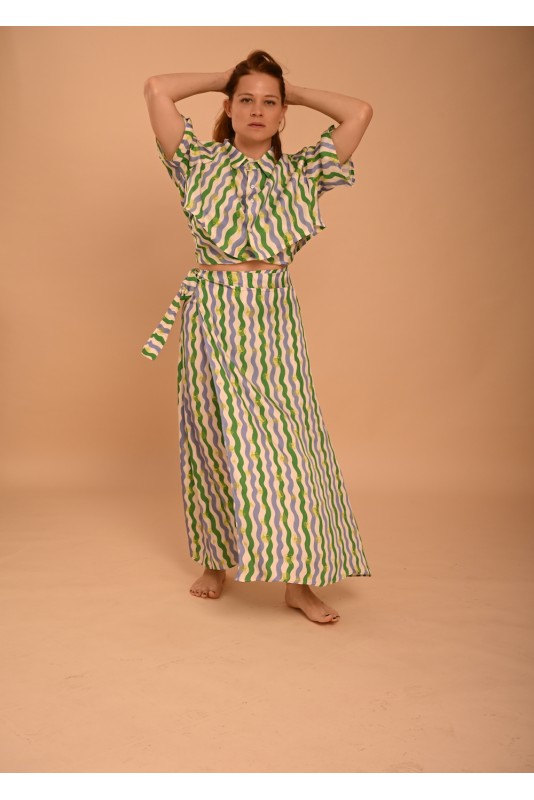 Crop Shirt OCTOPUS-GREEN CIEL 