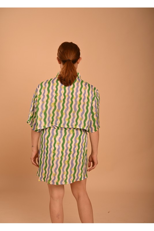 Crop Shirt OCTOPUS-GREEN CIEL 