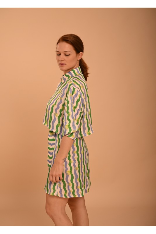 Crop Shirt OCTOPUS-GREEN CIEL 