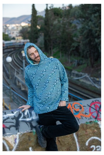 All Over Print Πετρόλ Φούτερ