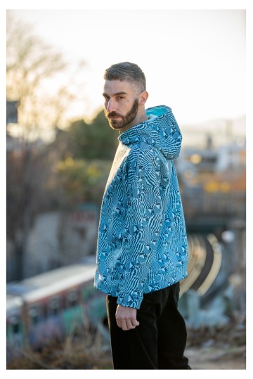 All Over Print Πετρόλ Φούτερ