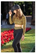 Leggins Μαύρο & Χρυσό  Sparagouay