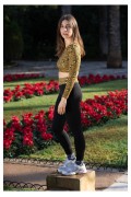 Leggins Μαύρο & Χρυσό  Sparagouay